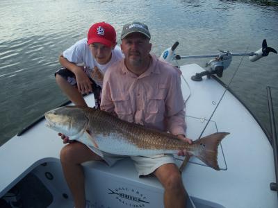 David and Zach witha 40 pound redfish.